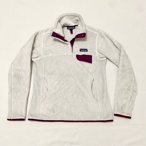 Patagonia Women’s Re-Tool Snap T Pullover Fleece Jacket Gray Purple